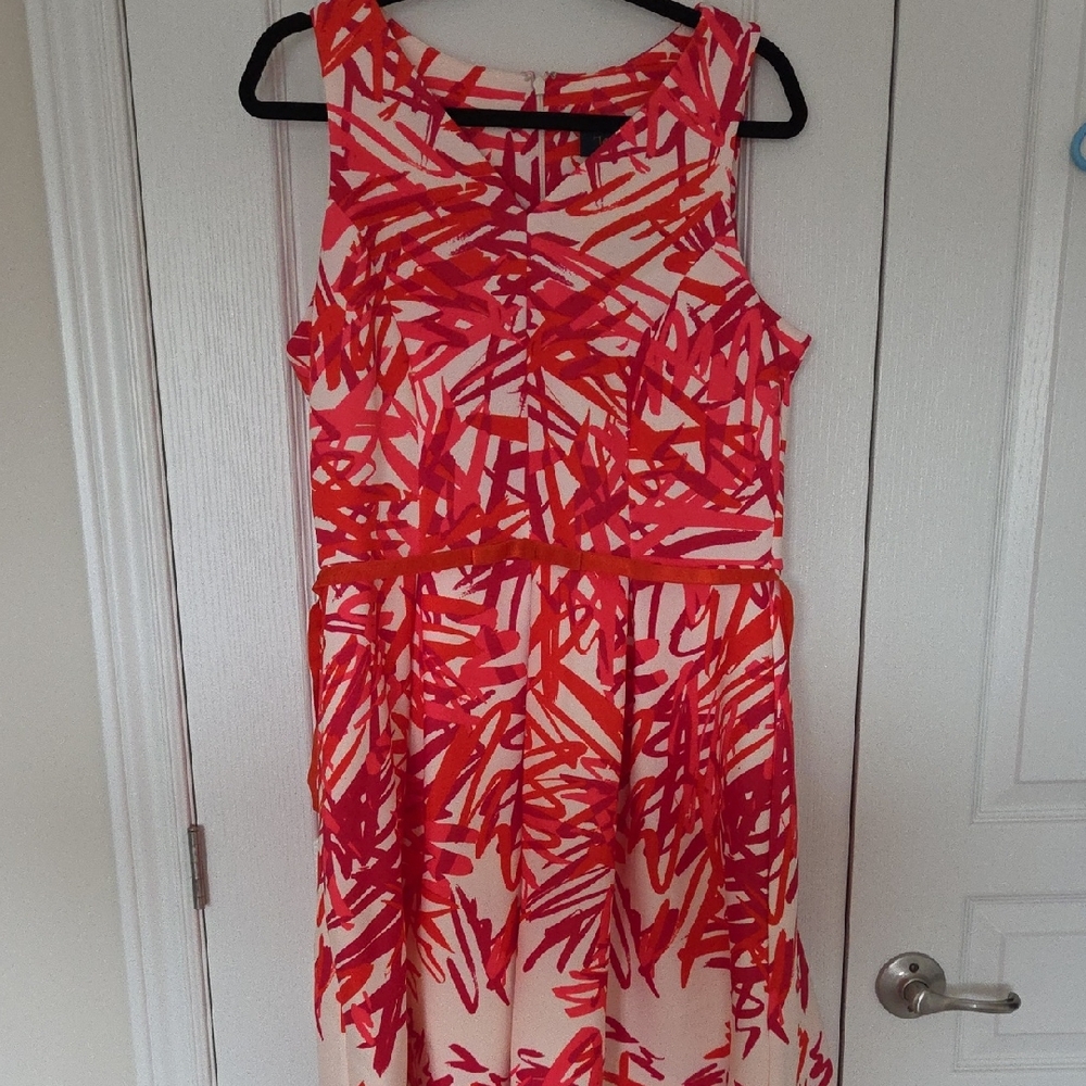 Taylor Pink and Red High Low Dress